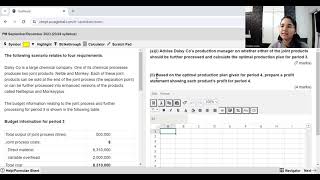 ACCA PM  Daisy Co  SeptemberDecember 2023 Past Paper Question  SECTION C ACCA Practice Platform [upl. by Sly]