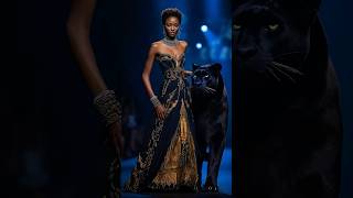 Woman’s Stunning Fusion with Black Panther – Elegance Meets Wild Power [upl. by Nanyt]