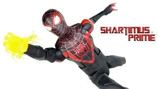 Marvel Legends SpiderMan Miles Morales PS5 No Way Home Armadillo BAF Gamerverse Figure Review [upl. by Allerym]