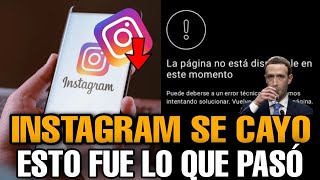 Instagram SE CAYO hoy 21 de mayo ESTO FUE LO QUE PASO ¿POEQUE SE CAYÓ INSTAGRAM INSTAGRAN HOY 2023 [upl. by Ylloh765]