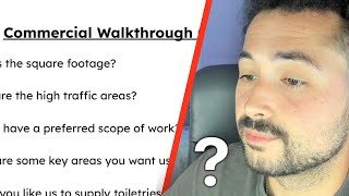 Questions To Ask During A Commercial Cleaning Walkthrough [upl. by Eatnuahs]