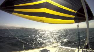 Lagoon 400  sailing the WINGAKER Parasail Spinnaker [upl. by Malan]