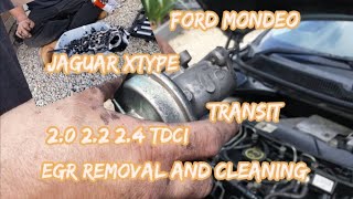 Fords tdci egr cleaned and manifold removal Ford mondeo jaguar xtype Ford transit 20 22 24 [upl. by Jsandye789]