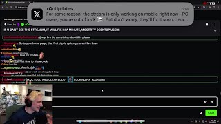 xQcs Kick Stream was Only Available for Mobile Users [upl. by Friedberg]