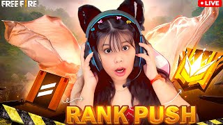 🔴Live VBadge Girl Top 1 Grandmaster Epic Lobby🗿😤Serious Grandmaster Pushing😡Garena Free Fire [upl. by Meehaf460]