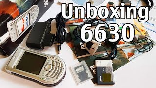 Nokia 6630 Unboxing 4K with all original accessories RM1 review [upl. by Nosredneh]