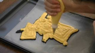 Frozen Buttercream Transfer  Pikachu Pokemon Cake by Cookies Cupcakes and Cardio [upl. by Nairolf]