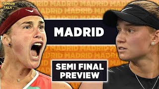 Sabalenka vs Rybakina  Madrid Open 2024 SF  Tennis Prediction [upl. by Lyndsey]