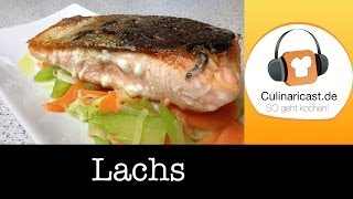 Lachs braten mit Haut  richtig knusprig und saftig [upl. by Harlamert194]