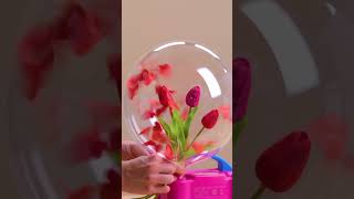 Make flower gifting fun with this balloon hack shorts blossom diy [upl. by Elrod]