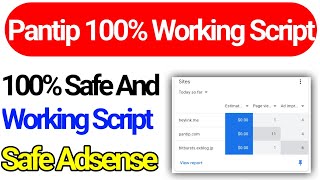 Pantip 100 Working Script  Adsense And ADX Pantip Script  Adsense Active Dashboard Pantip [upl. by Notgnirrac459]