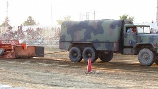 Army Truck At Truck Pull At Eastern Michigan State Fair 2014 [upl. by Long]