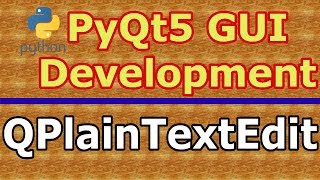 QPlainTextEdit Example In PyQt5 [upl. by Eniagrom]