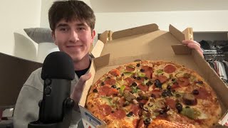 ASMR eating pizza and rambling [upl. by Yasmine]