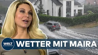 REGEN SATT Regen und Gewitter in weiten Teilen Deutschlands zu erwarten  WELT Wetter [upl. by Enwad]