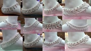 latest Gold Silver Payal DesignsSilver Anklet Designs  Shridhi Vlog [upl. by Airdnaxela436]