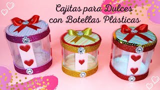 CAJITAS PARA DULCES con Botellas Plásticas  Manualidades para el 14 de Febrero [upl. by Lramaj]