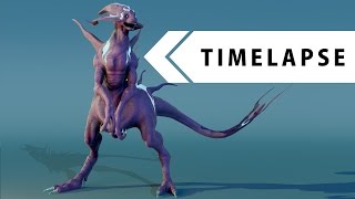 Creature Creation  Modeling Sculpting Texturing Rigging BLENDER TIMELAPSE [upl. by Ulland676]