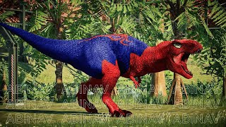 Satisfying Jurassic World Evolution 2  Trex Dilophosaurus Spinosaurus Karnotaurus Triceratops [upl. by Oj412]