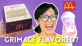 What Does A Grimace Shake Taste Like  McDonalds Grimaces Birthday Meal [upl. by Darcia]