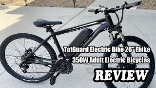 TotGuard Electric Bike 26quot Ebike 350W Adult Electric Bicycles  Review 2023 [upl. by Brawner995]