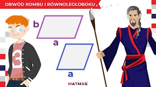 🔶 Obwód rombu obwód równoległoboku ⭐ MATMAG 🔶 [upl. by Dena]