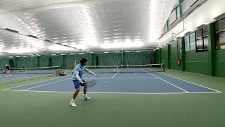 4K UHD CourtLevel Jackies Tennis Training  515  20241125 930am Mon  Rally with Daniel [upl. by Noevad]