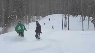 Vail Snowboarding West Vail Trees amp Minturn Mile [upl. by Schumer300]