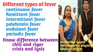 Different types of feverDifference between chillrigorcrisis amplysis [upl. by Asillem]