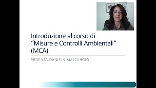 Misure e Controlli Ambientali  Profssa Daniela Malcangio DICATECh Poliba [upl. by Anilehcim212]