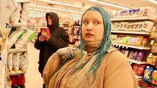 How to dye your hair blue in a grocery store [upl. by Siseneg431]