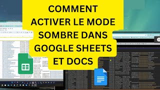 comment activer le mode sombre dans Google Sheets et Docs [upl. by Elwin273]