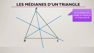 Construire une médiane dun triangle [upl. by Durwin]