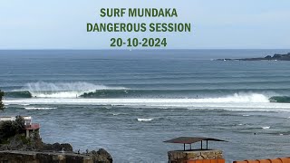 SURF MUNDAKA DANGEROUS SESSION 20 10 2024 [upl. by Ahsinelg]