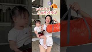 yukachan 24 jam camping di depan rumah minivlog yukachan camping 24hourschallenge babygirl [upl. by Linzer462]