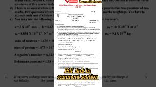 Class 12th Mid term Exam sample paper session 202425 Physics set B pdf download midterm paper [upl. by Sena]