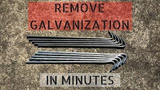 How To Remove Galvanization From Steel [upl. by Pasco541]