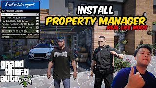 CARA INSTALL MOD PROPERTY MANAGER DI GTA V REAL LIFE MODS GTA 5 MODS [upl. by Cello]