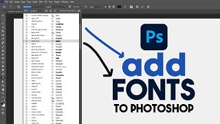 How to ADD Fonts to Photoshop 2024 Step by Step [upl. by Dowdell]