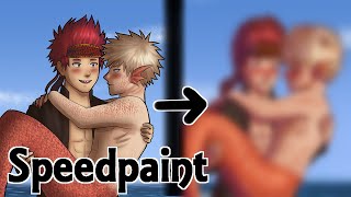 Kiribaku  Pirate AU ReDraw   Speedpaint [upl. by Congdon900]