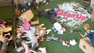 The Schleich Toys Clean Up Silver Star Stables Schleich Video [upl. by Efal424]