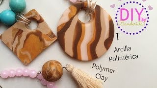 DIY Collares de arcilla polimericapolymer clay necklace Tutorial 1 [upl. by Soilissav]