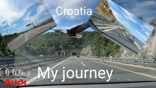 Journey by car to Croatia on the Makarska Riviera Adriatic sea Tucepi Hyperlapse [upl. by Airdnax]