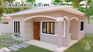 Hermosa casa de 7x7m 50m2 [upl. by Kathe]