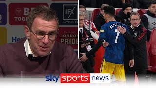 Ralf Rangnick explains his reasons for subbing off Cristiano Ronaldo against Brentford [upl. by Oramlub]