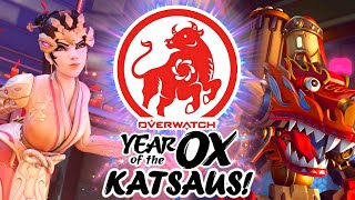 Overwatch  YEAR OF THE OX Skinikatsaus  Uusi Pelimuoto  Kuutti [upl. by Neffirg]