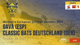 37 Womens European Softball Masters 2023 Gavà ESP VS Classic Bats Deutschland GER [upl. by Ancelin]