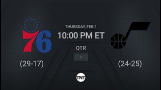 Philadelphia 76ers  Utah Jazz  NBA on TNT Live Scoreboard [upl. by Wincer]