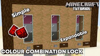 Color COMBINATION LOCK  Minecraft 121 Redstone Tutorial [upl. by Welles]