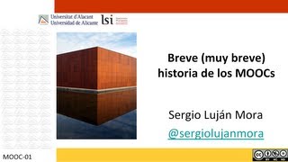 MOOC Breve muy breve historia de los MOOCs [upl. by Molton972]